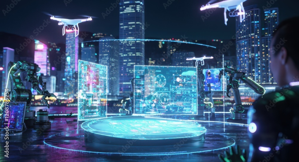 Future Technology: A Hub of Futuristic Industrial Activity. Future Technology: A Hub of Futuristic Industrial Activity.