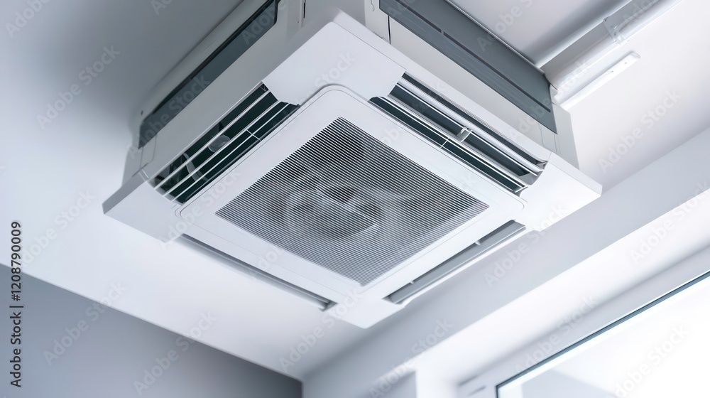 Ceiling-Mounted Ductless Air Conditioning Unit for Modern Minimalist Cooling Solution Ceiling-Mounted Ductless Air Conditioning Unit for Modern Minimalist Cooling Solution