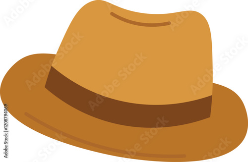 Stylized Illustration of a Fedora Hat