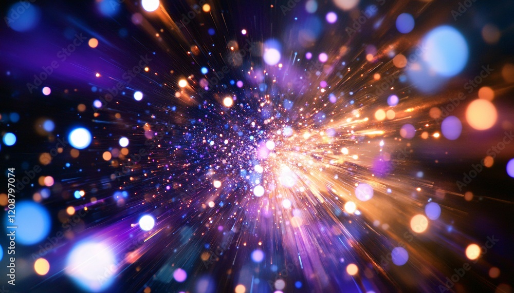 Fototapeta premium Abstract Colorful Light Burst Radiating Energy