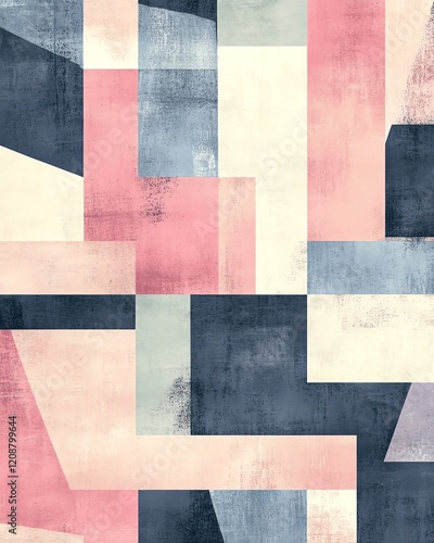 Abstract geometric pattern in pastel colors. photo