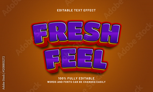 fresh feel editable text effect with a fresh and clean theme