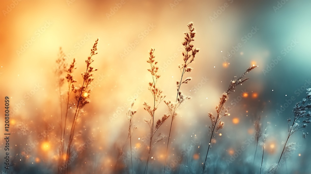 Serene Winter Grasslands Illuminated by Soft Light Serene Winter Grasslands Illuminated by Soft Light