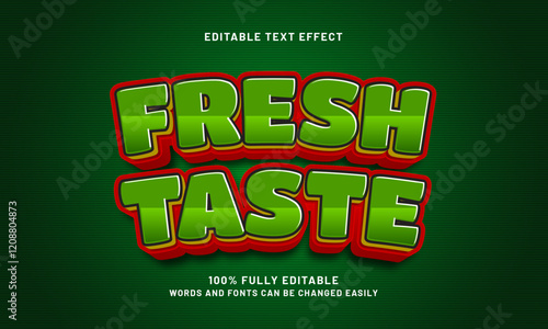 fresh taste editable text effect with a fresh and clean theme