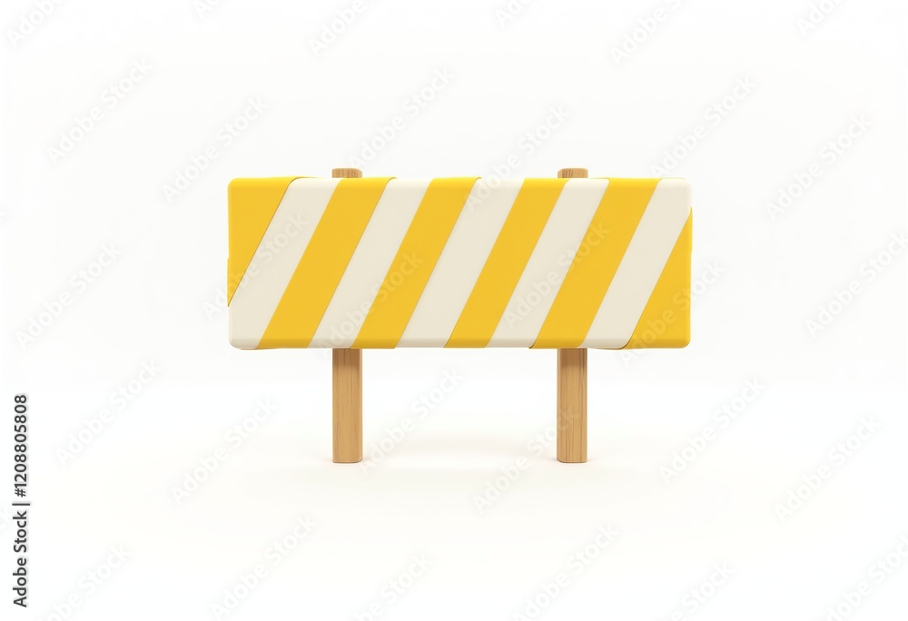 Cartoon Striped Sign: Yellow & White, Simple 3D Design, Front View, Transparent Background, Matte Finish, Vector, Isolated, Clean, Sharp.
Cartoon Striped Sign: Yellow & White, Simple 3D Design, Front View, Transparent Background, Matte Finish, Vector, Isolated, Clean, Sharp.