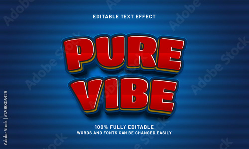 pure vibe editable text effect with a fresh and clean theme