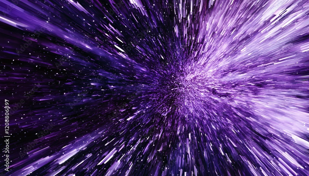 Fototapeta premium Abstract Purple Light Streaks Exploding From Center