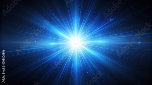 Blue glowing flare in the dark sky, blue, glowing, flare, light, shining, bright, vibrant, night, dark, sky, luminous, radiant