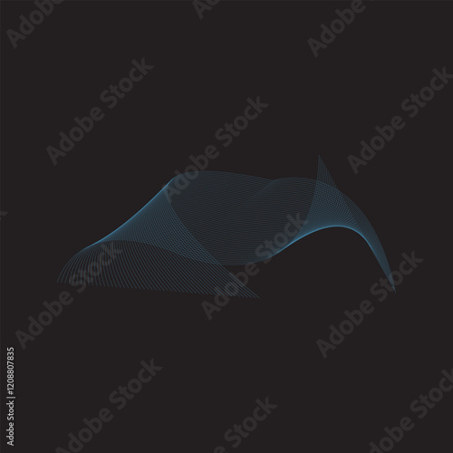 Pattern design, Vector Illustration of the blue pattern of lines abstract background.Smile Dental Logo