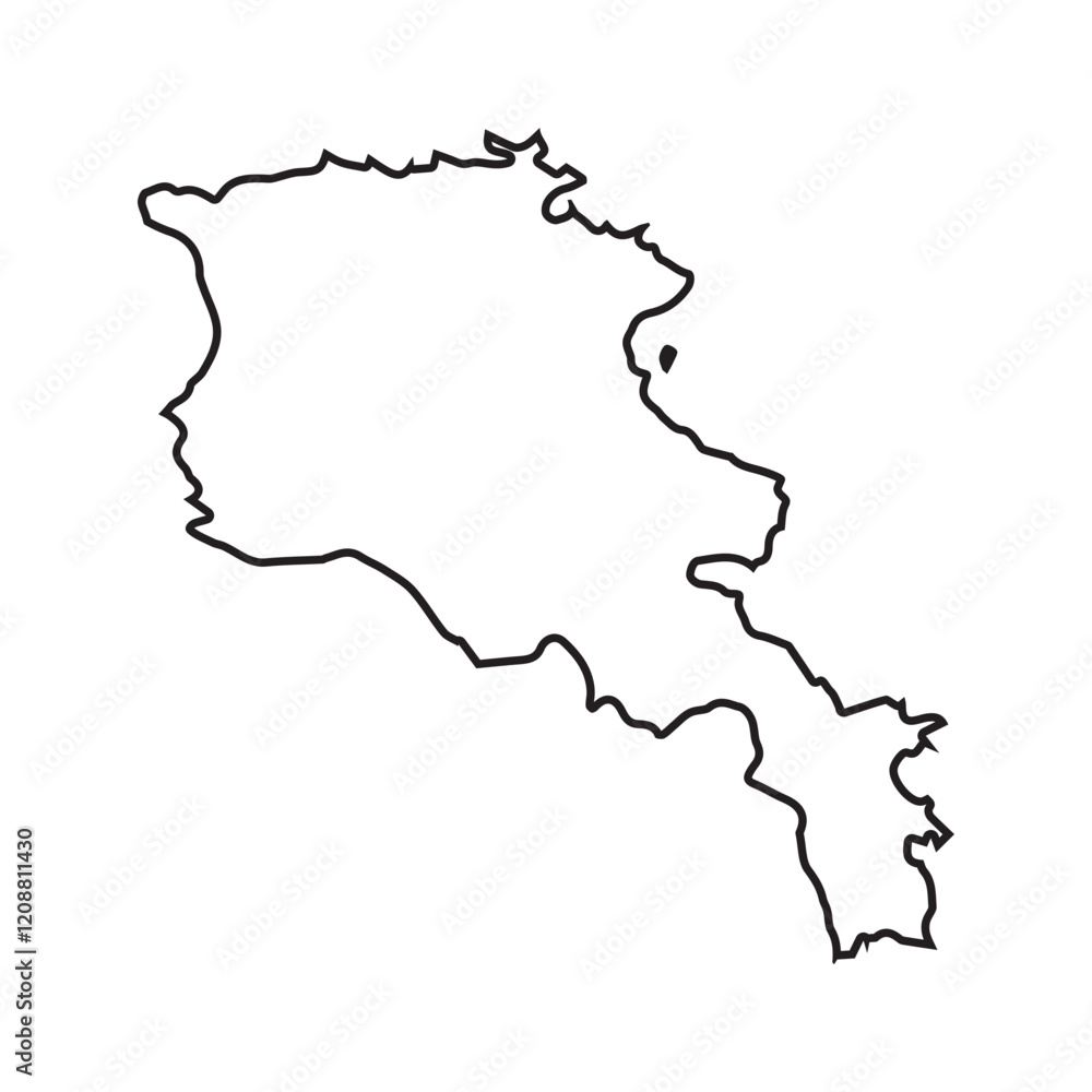 map of Armenia line icon map of Armenia line icon