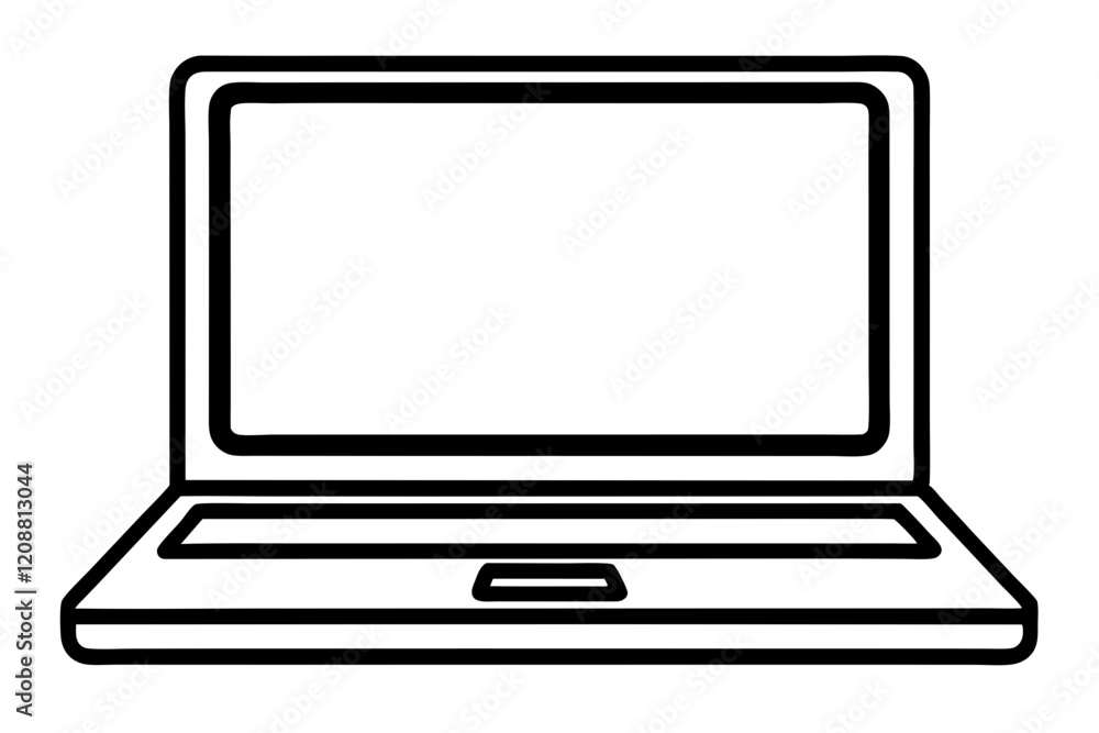 Stylish Laptop Icon - Modern Vector Illustration for Technology Design Stylish Laptop Icon - Modern Vector Illustration for Technology Design