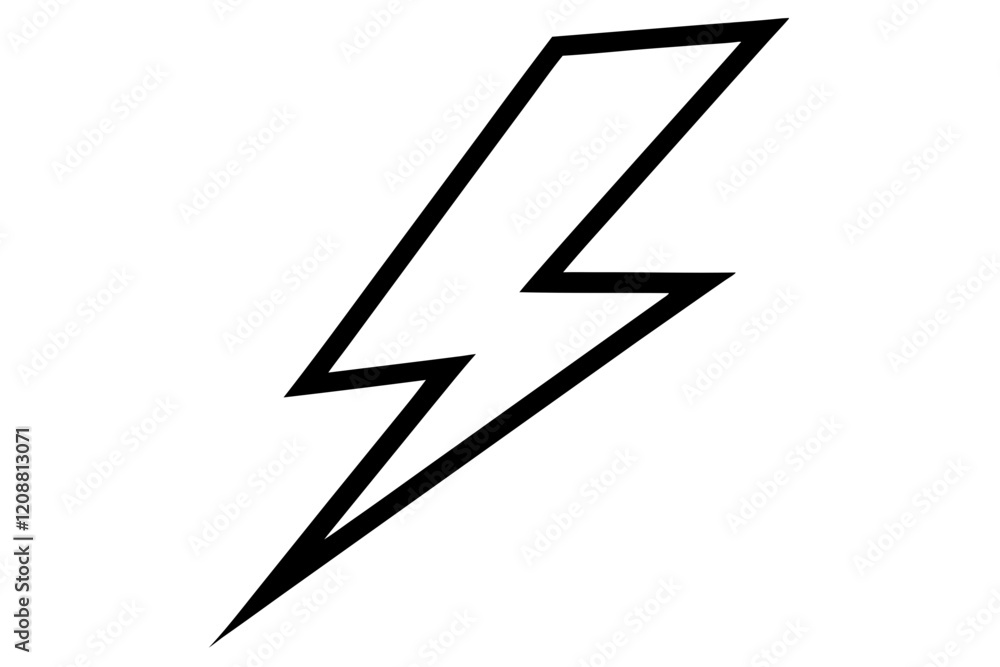 Stylized Lightning Bolt Icon | Vector Sharp Design Stylized Lightning Bolt Icon | Vector Sharp Design