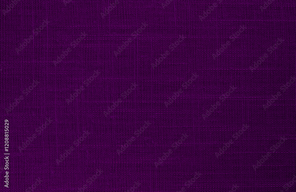 Fototapeta premium Purple linen fabric cloth texture background, seamless pattern of natural textile.