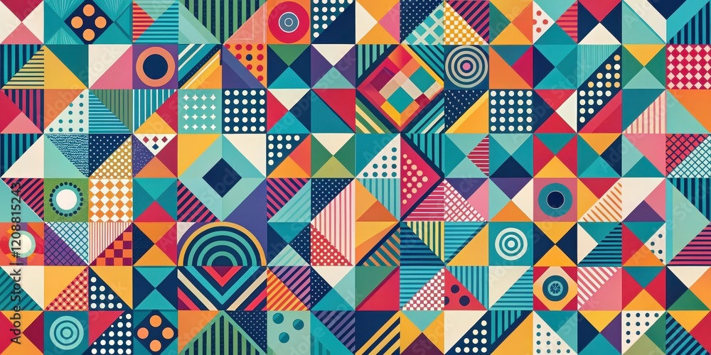 Colorful geometric pattern design with abstract shapes in a trendy style, abstract, colorful, geometric, pattern, graphic, background Colorful geometric pattern design with abstract shapes in a trendy style, abstract, colorful, geometric, pattern, graphic, background