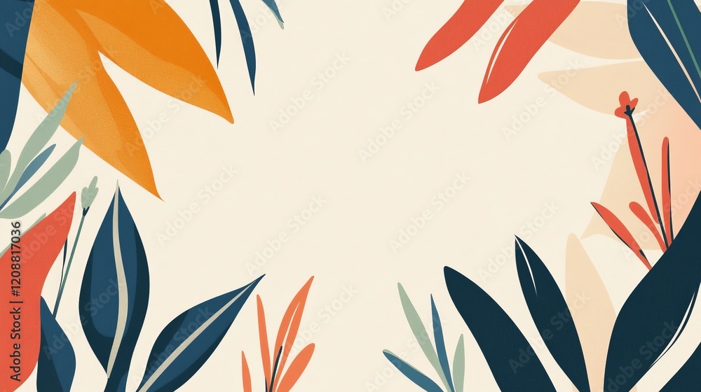Elegant Abstract Floral Background Illustration with Copy Space - For Greetings Card and Decorative Design Concepts Elegant Abstract Floral Background Illustration with Copy Space - For Greetings Card and Decorative Design Concepts