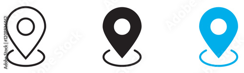 Free Download  Location icon. GPS location symbol collection. Flat style - stock vector illustration. - GFXLoad