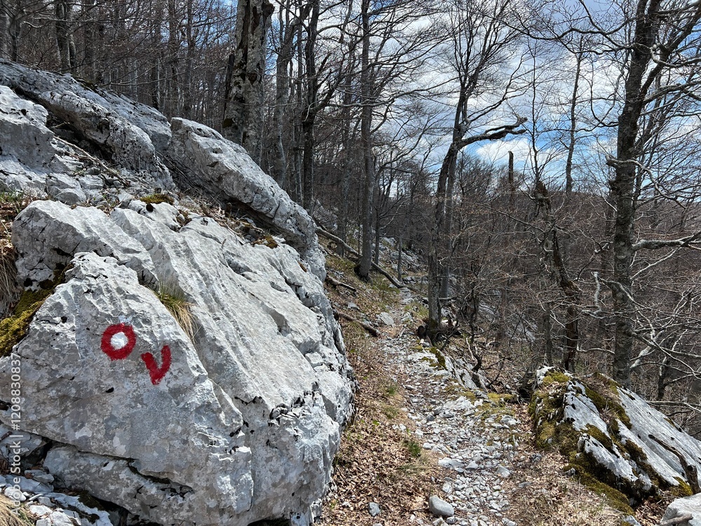 Premuzic hiking trail or Premuzic Trail - Velebit Nature Park, Croatia or Premuzic-Wanderweg or Premuzic's Trail (Pješački planinarski put Premužićeva staza - Park prirode Velebit, Hrvatska) Premuzic hiking trail or Premuzic Trail - Velebit Nature Park, Croatia or Premuzic-Wanderweg or Premuzic's Trail (Pješački planinarski put Premužićeva staza - Park prirode Velebit, Hrvatska)