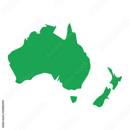 map of australia green icon