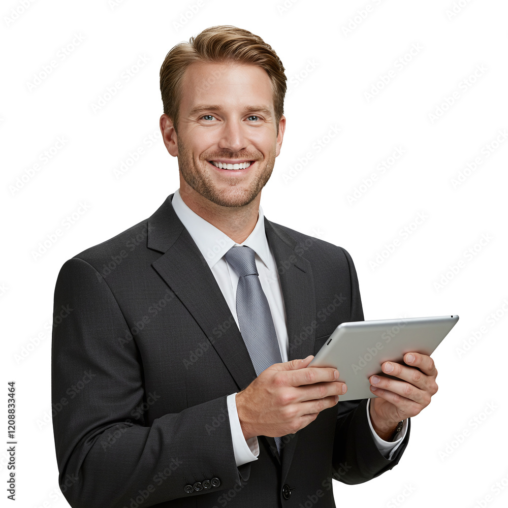 Portrait of a businessman using tablet computer Portrait of a businessman using tablet computer