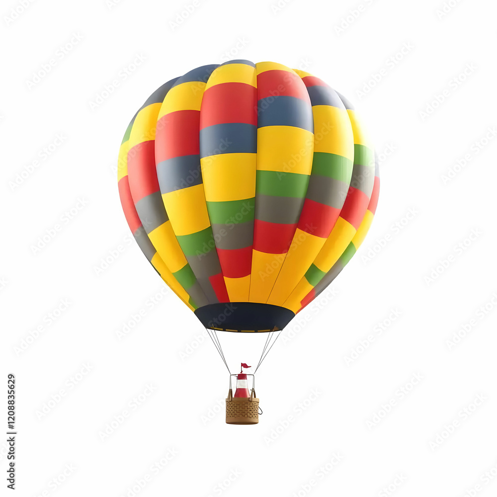 Fototapeta premium Hot balloon isolated on the white background