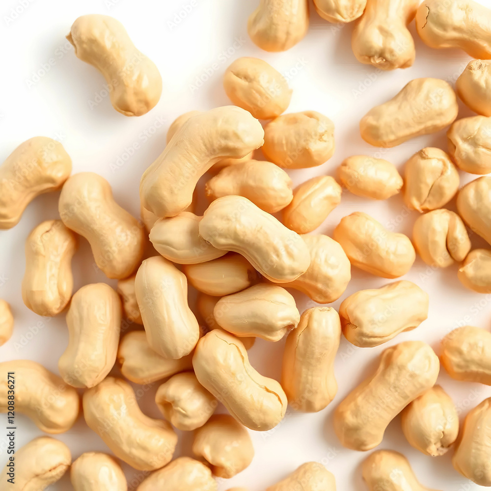 Jumbo salted peanuts isolated on the white background Jumbo salted peanuts isolated on the white background
