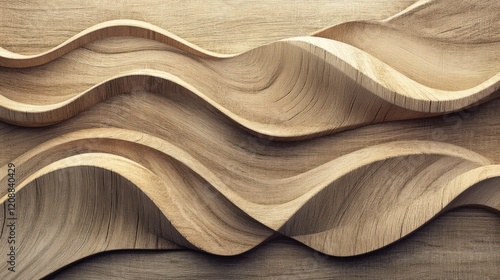 wavy wooden design