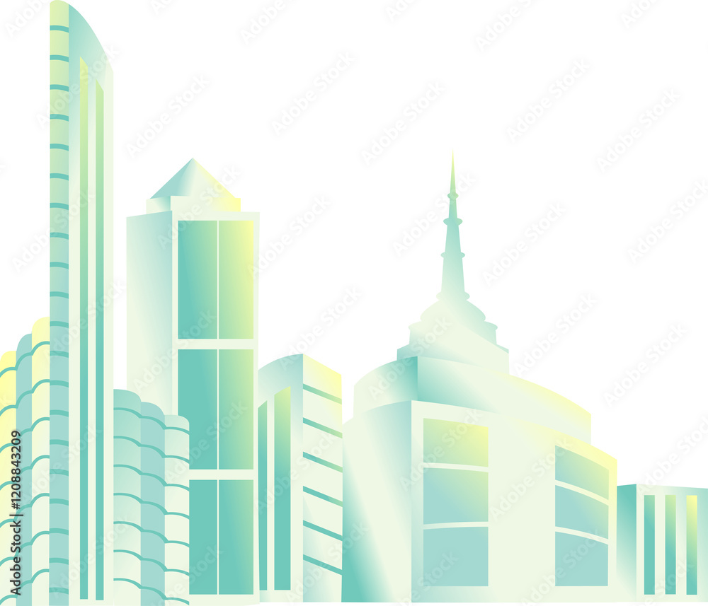Fototapeta premium City Building Illustration