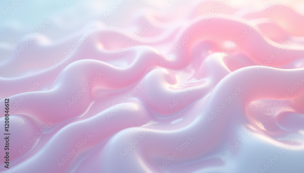 Obraz premium Soft Pastel Jelly Texture with Pink and White Tones