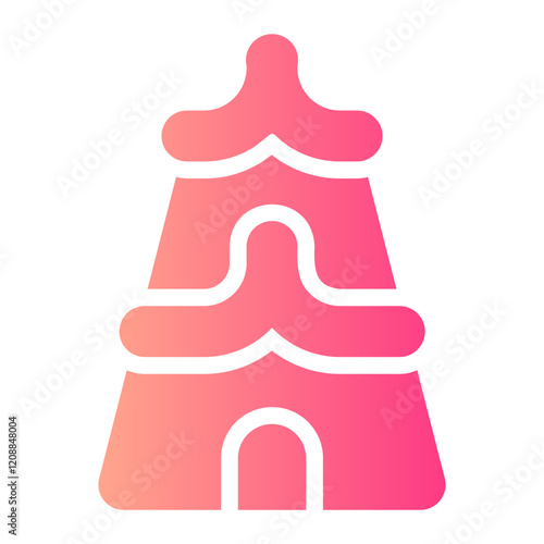 pagoda gradient icon