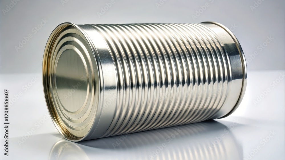 Dented tin can with ribbed structure , Metal, damaged, rusty, tin, container, aluminum, crumpled, old, weathered, discarded Dented tin can with ribbed structure , Metal, damaged, rusty, tin, container, aluminum, crumpled, old, weathered, discarded