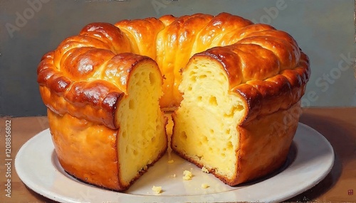 Delicious Golden Cheese Ring Bread Recipe Baking photo