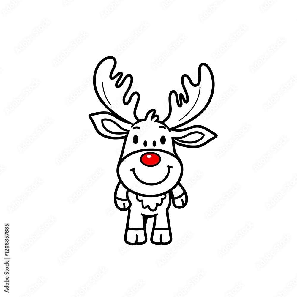 Cute Reindeer Christmas Clipart Festive Illustration Cute Reindeer Christmas Clipart Festive Illustration