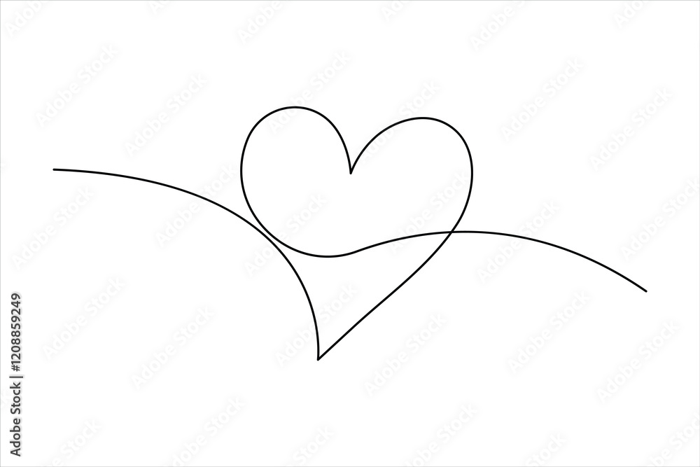 Continuous one line art drawing love hand drawn vector illustration heart valentine's day
Continuous one line art drawing love hand drawn vector illustration heart valentine's day