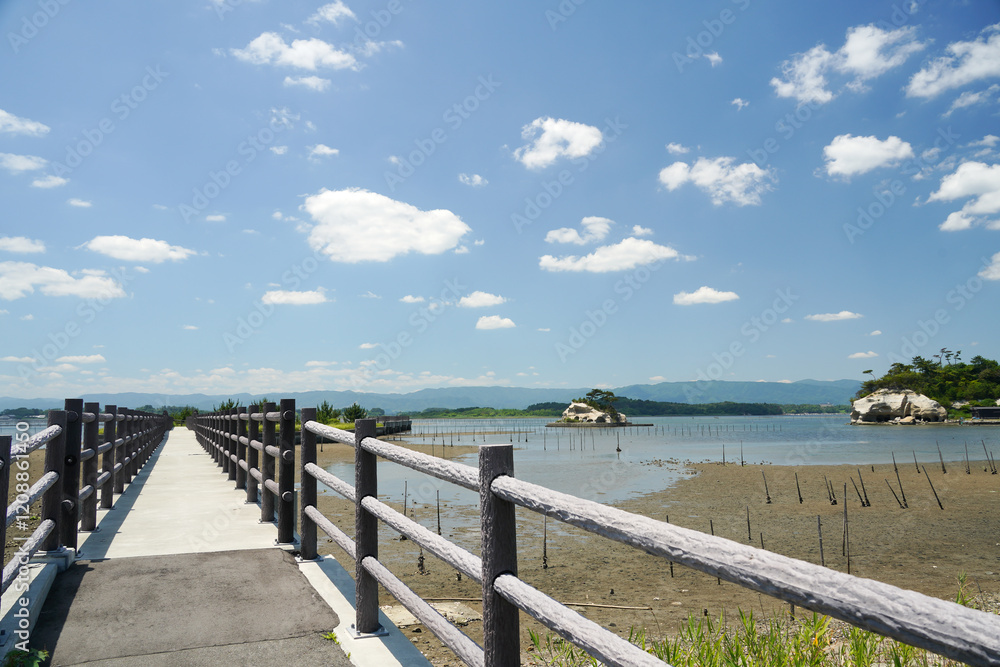 Obraz premium 福島県相馬市松川浦の文字堂