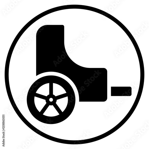 rickshaw glyph icon