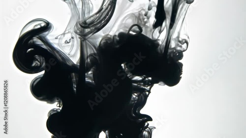水に落ちた黒いインクの広がり3