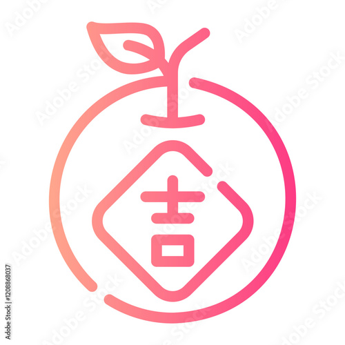 mandarin gradient icon