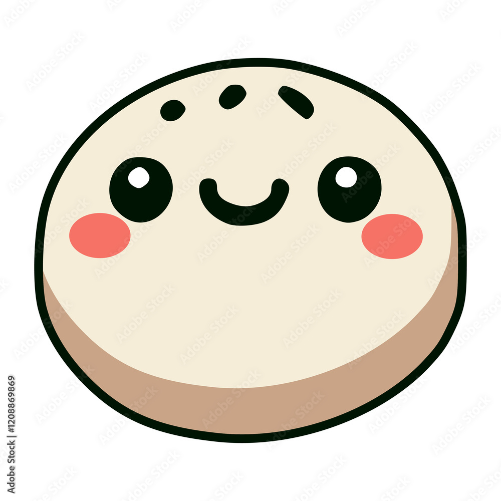 Fototapeta premium dim sum traditional food meal flat color vector illustration template design