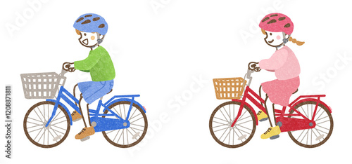 自転車に乗る子供
