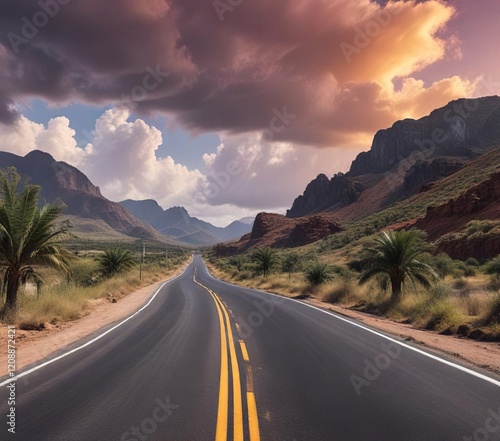 Panorama de una carretera en el valle de la laguna de Maracaibo, Venezuela , Travel, Laguna de Maracaibo