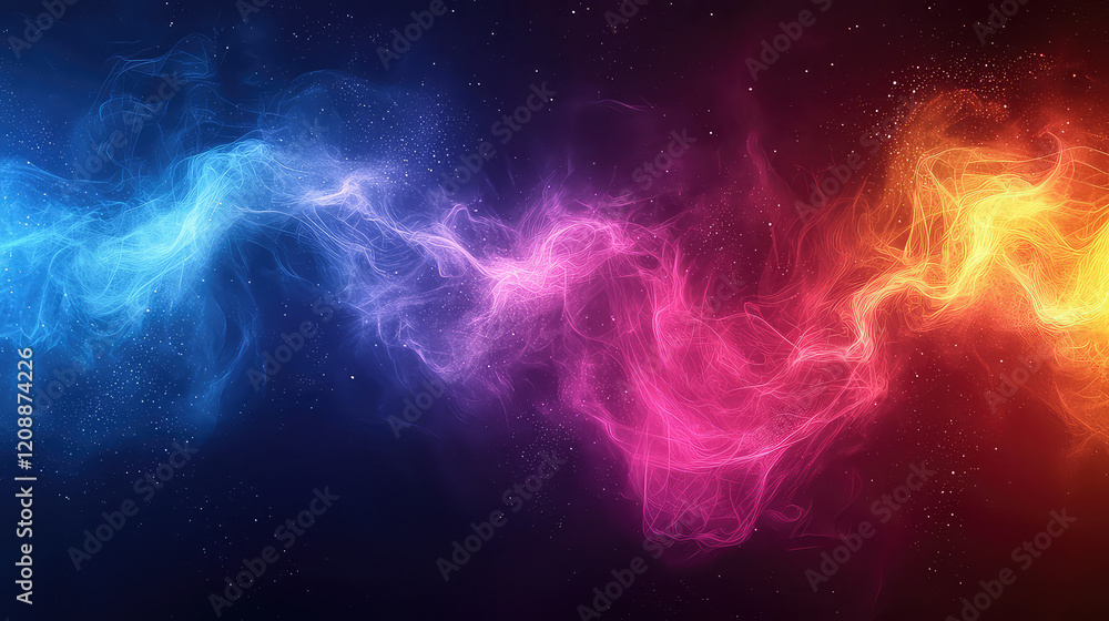 Abstract blue and red energy swirls on dark background. Abstract blue and red energy swirls on dark background.
