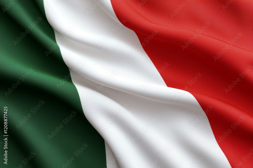 Italian flag waving in the wind with green, white, and red stripes Italian flag waving in the wind with green, white, and red stripes