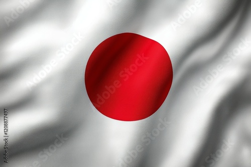 Free Download Japanese national flag waving with red circle on white background - GFXLoad