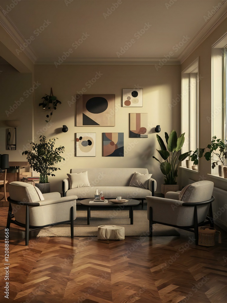 Fototapeta premium modern living room with sofa