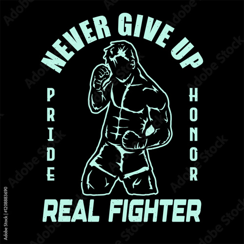 illustration vector kick boxing muay thai poster style	