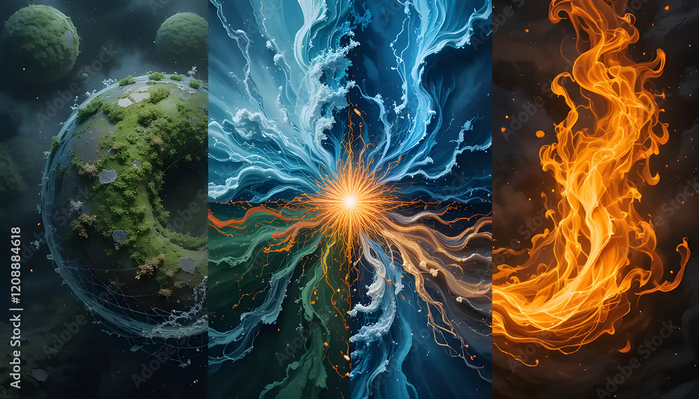 Obraz premium earth elements background 