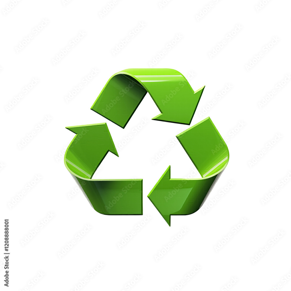 Obraz premium Recycle bin icon on a transparent background 