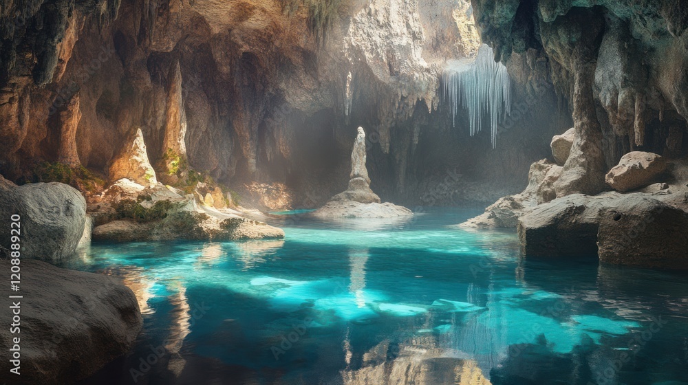 Enigmatic Underwater Cave: A Serene Oasis Enigmatic Underwater Cave: A Serene Oasis