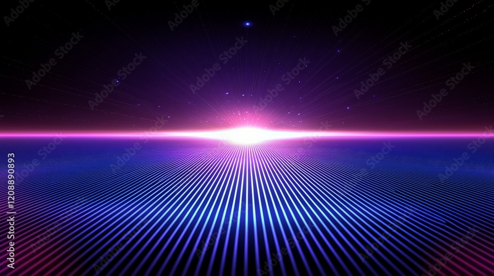 Futuristic landscape with glowing lines and vibrant light. Futuristic landscape with glowing lines and vibrant light.