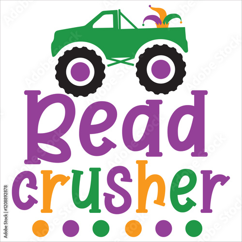 bead crusher mardi gras svg design